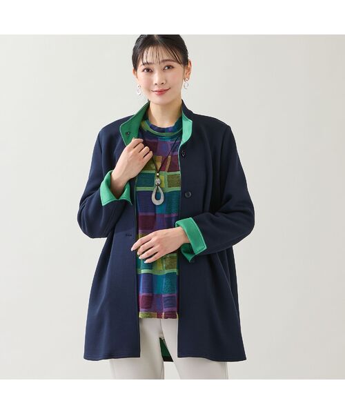 missel / ミゼール カットソー | 【一部店舗・WEB限定・日本製・3L/4Lサイズあり】ブロック柄カットソー | 詳細13