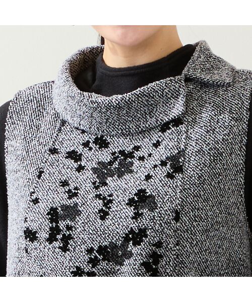 missel / ミゼール ミニ丈・ひざ丈ワンピース | 【3L/4Lサイズあり】ニットジャカードジャンパースカート | 詳細4