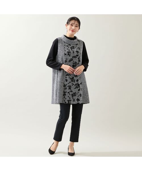 missel / ミゼール ミニ丈・ひざ丈ワンピース | 【3L/4Lサイズあり】ニットジャカードジャンパースカート | 詳細6