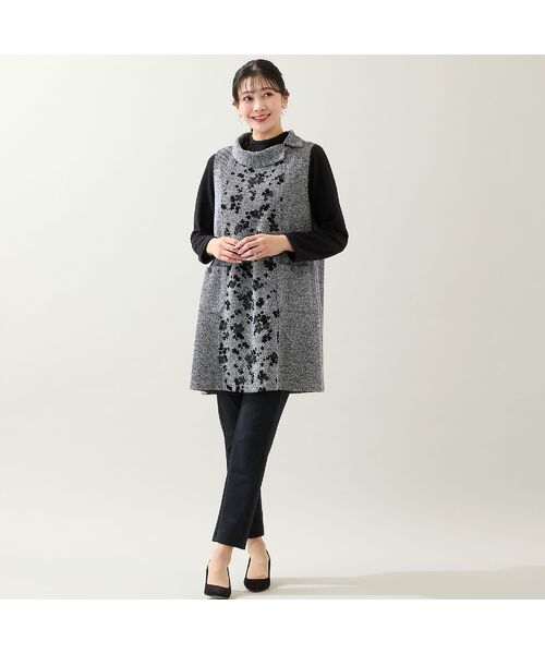missel / ミゼール ミニ丈・ひざ丈ワンピース | 【3L/4Lサイズあり】ニットジャカードジャンパースカート | 詳細7