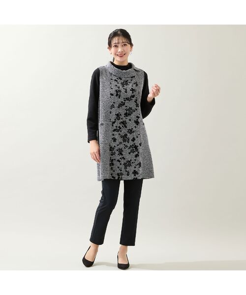 missel / ミゼール ミニ丈・ひざ丈ワンピース | 【3L/4Lサイズあり】ニットジャカードジャンパースカート | 詳細8