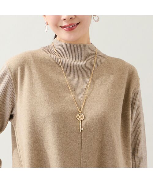 missel / ミゼール ミニ丈・ひざ丈ワンピース | 【3L/4Lサイズあり】綿混ジャージー レイヤード風ワンピース | 詳細10