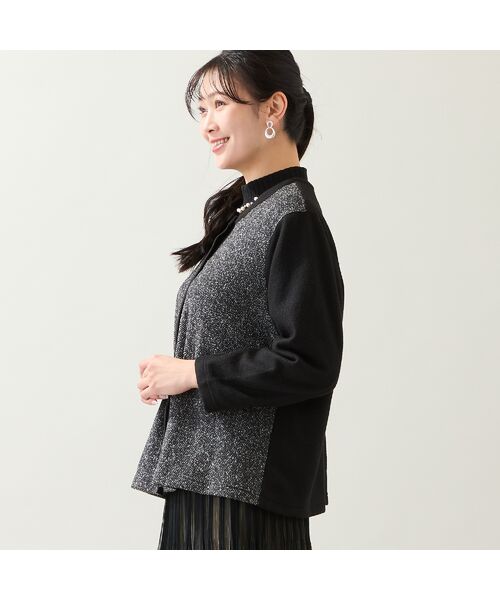 missel / ミゼール カーディガン・ボレロ | 【洗える・日本製・3L/4Lサイズあり】起毛ジャカードカーディガン | 詳細2