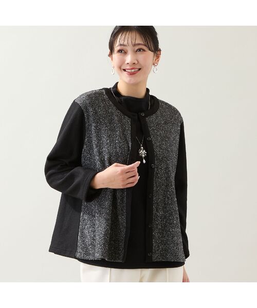 missel / ミゼール カーディガン・ボレロ | 【洗える・日本製・3L/4Lサイズあり】起毛ジャカードカーディガン | 詳細5