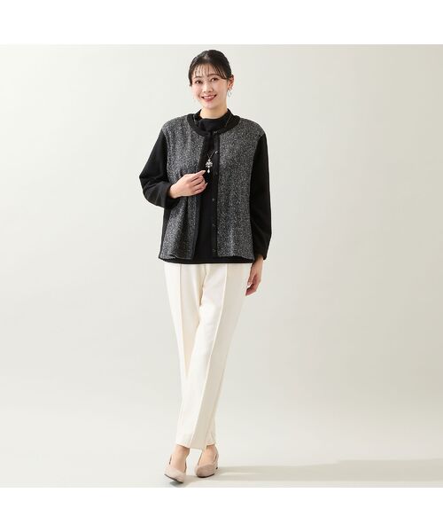 missel / ミゼール カーディガン・ボレロ | 【洗える・日本製・3L/4Lサイズあり】起毛ジャカードカーディガン | 詳細6