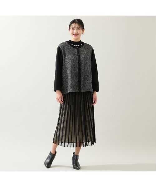 missel / ミゼール カーディガン・ボレロ | 【洗える・日本製・3L/4Lサイズあり】起毛ジャカードカーディガン | 詳細9