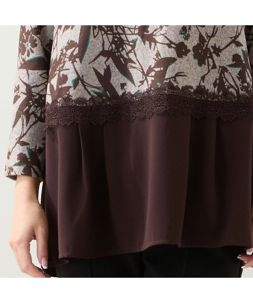 missel / ミゼール カットソー | 【洗える・3L/4Lサイズあり】花柄ペプラムカットソー | 詳細3