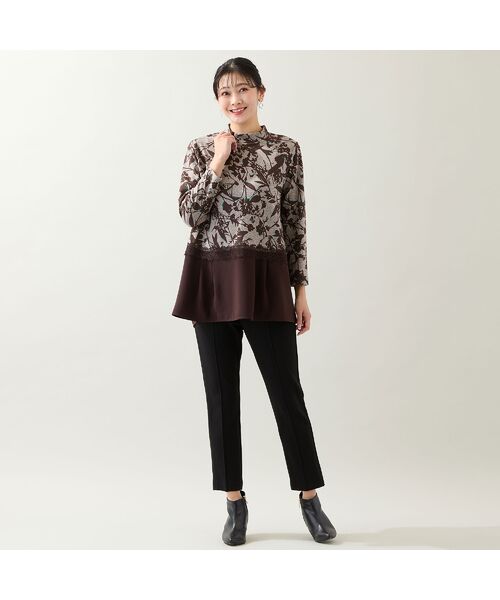 missel / ミゼール カットソー | 【洗える・3L/4Lサイズあり】花柄ペプラムカットソー | 詳細5