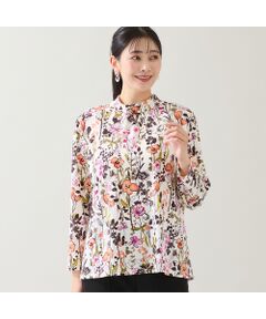 missel / ミゼール カットソー | 【洗える・日本製・3L/4Lサイズあり】花柄起毛カットソー