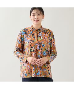 missel / ミゼール カットソー | 【洗える・日本製・3L/4Lサイズあり】花柄起毛カットソー