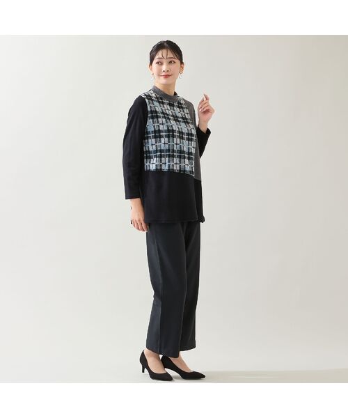 missel / ミゼール カットソー | 【洗える・日本製・3L/4Lサイズあり】ブロッキングトップス | 詳細5