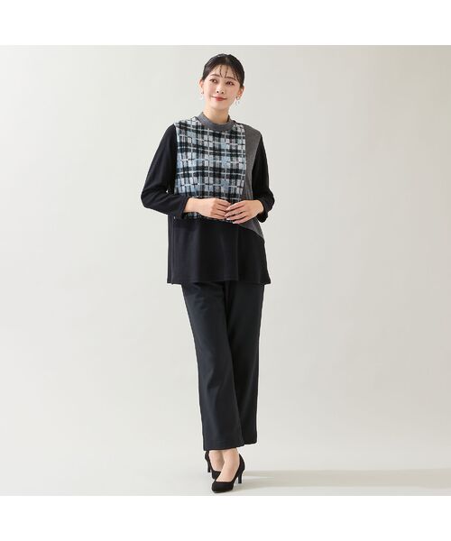 missel / ミゼール カットソー | 【洗える・日本製・3L/4Lサイズあり】ブロッキングトップス | 詳細6