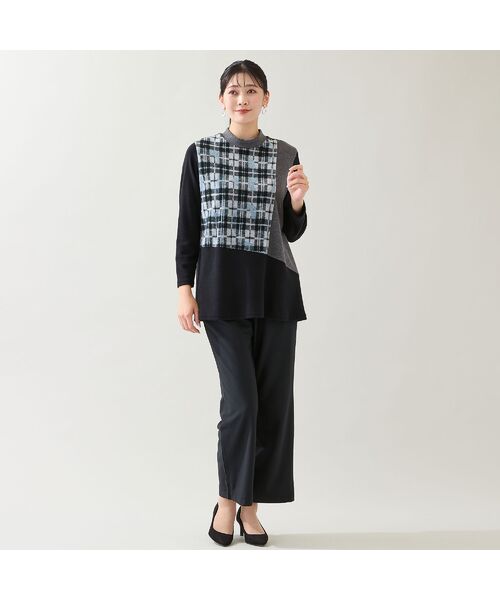 missel / ミゼール カットソー | 【洗える・日本製・3L/4Lサイズあり】ブロッキングトップス | 詳細7