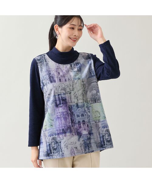 missel / ミゼール カットソー | 【洗える・日本製・3L/4Lサイズあり】風景柄カットソー | 詳細3