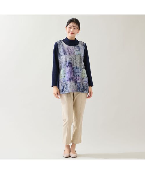 missel / ミゼール カットソー | 【洗える・日本製・3L/4Lサイズあり】風景柄カットソー | 詳細8