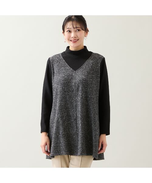 missel / ミゼール カットソー | 【洗える・日本製・3L/4Lサイズあり】起毛ジャカードチュニック | 詳細2