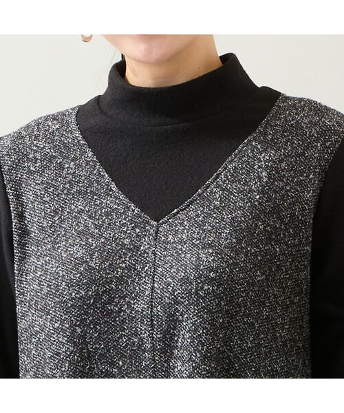 missel / ミゼール カットソー | 【洗える・日本製・3L/4Lサイズあり】起毛ジャカードチュニック | 詳細3