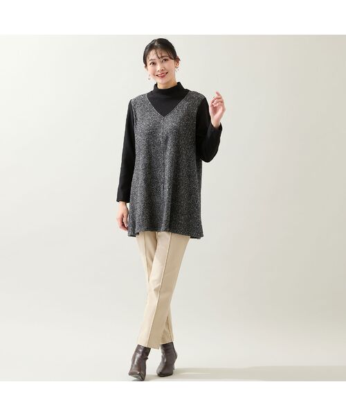 missel / ミゼール カットソー | 【洗える・日本製・3L/4Lサイズあり】起毛ジャカードチュニック | 詳細6