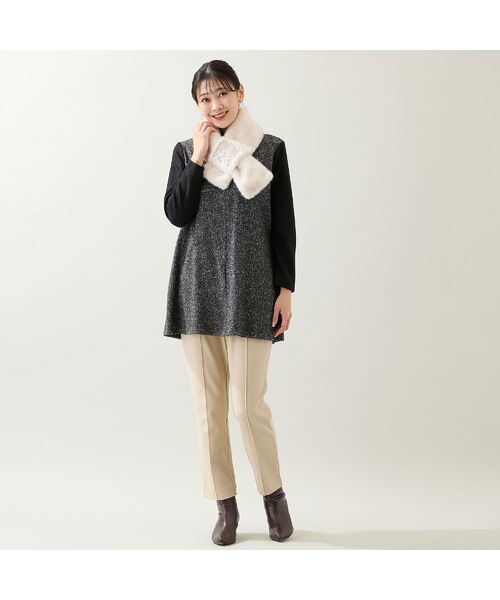 missel / ミゼール カットソー | 【洗える・日本製・3L/4Lサイズあり】起毛ジャカードチュニック | 詳細7