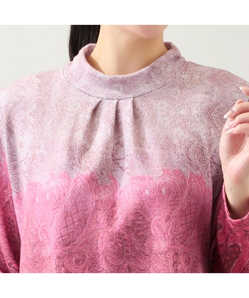 missel / ミゼール カットソー | 【洗える・日本製・3L/4Lサイズあり】ペイズリー柄チュニック | 詳細3
