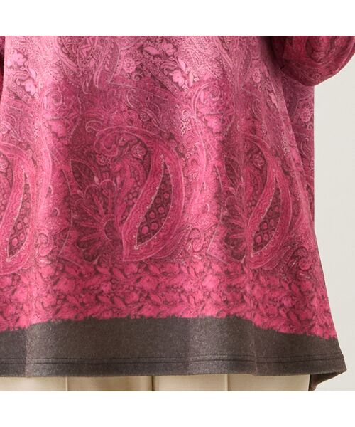 missel / ミゼール カットソー | 【洗える・日本製・3L/4Lサイズあり】ペイズリー柄チュニック | 詳細4