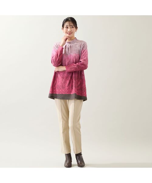 missel / ミゼール カットソー | 【洗える・日本製・3L/4Lサイズあり】ペイズリー柄チュニック | 詳細5