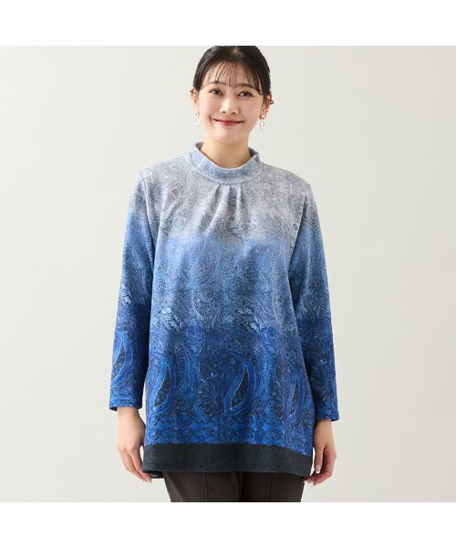 missel / ミゼール カットソー | 【洗える・日本製・3L/4Lサイズあり】ペイズリー柄チュニック | 詳細8
