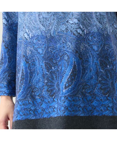 missel / ミゼール カットソー | 【洗える・日本製・3L/4Lサイズあり】ペイズリー柄チュニック | 詳細9