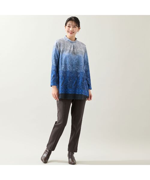missel / ミゼール カットソー | 【洗える・日本製・3L/4Lサイズあり】ペイズリー柄チュニック | 詳細11