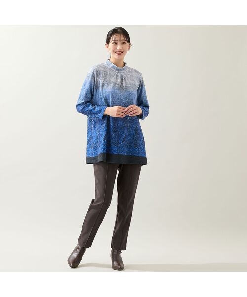 missel / ミゼール カットソー | 【洗える・日本製・3L/4Lサイズあり】ペイズリー柄チュニック | 詳細12