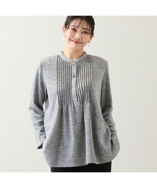 missel / ミゼール カットソー | 【洗える・3L/4Lサイズあり】裏起毛カットソー(グレー)