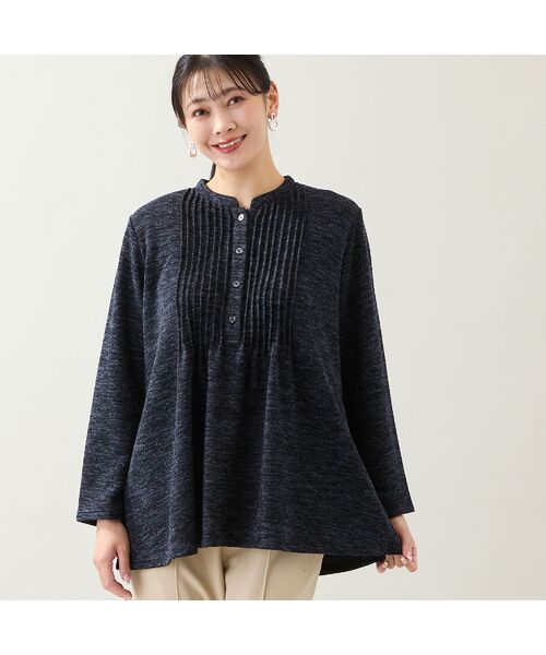 missel / ミゼール カットソー | 【洗える・3L/4Lサイズあり】裏起毛カットソー(ダークブルー)