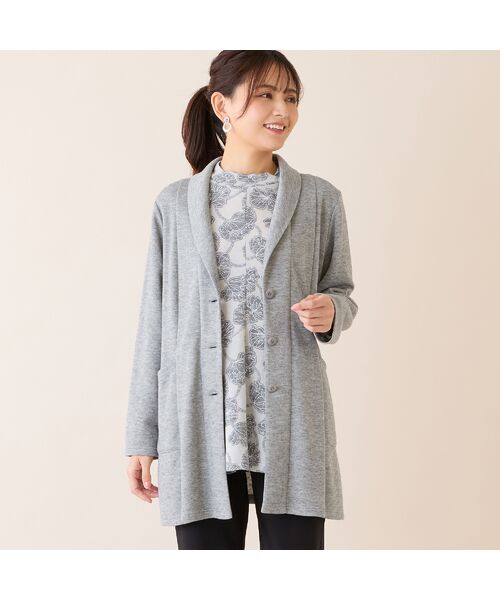 missel / ミゼール カーディガン・ボレロ | 【洗える・アンサンブル可・3L/4Lサイズあり】ソフトニットカーディガン（グレー）