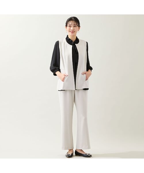 missel / ミゼール その他パンツ | 【洗える・快適ストレッチ・セットアップ可・3L/4Lサイズ】イージーワイドパンツ | 詳細6