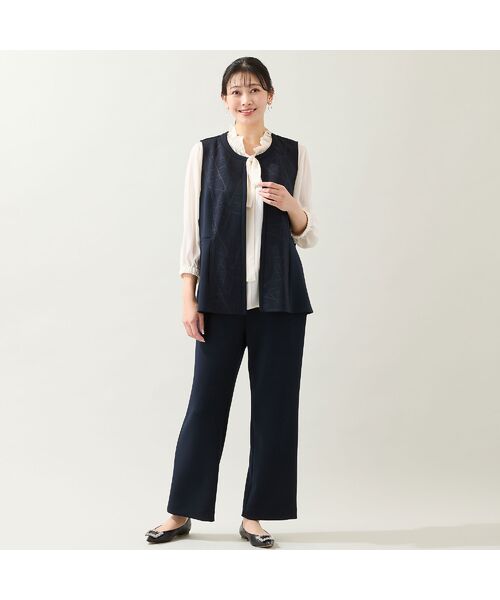 missel / ミゼール その他パンツ | 【洗える・快適ストレッチ・セットアップ可・3L/4Lサイズ】イージーワイドパンツ | 詳細10