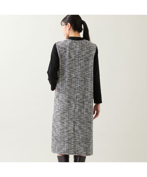 missel / ミゼール ミニ丈・ひざ丈ワンピース | 【3L/4Lサイズあり】ファンシーニットジャンパースカート | 詳細1