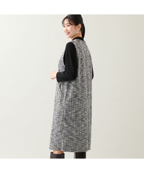 missel / ミゼール ミニ丈・ひざ丈ワンピース | 【3L/4Lサイズあり】ファンシーニットジャンパースカート | 詳細2