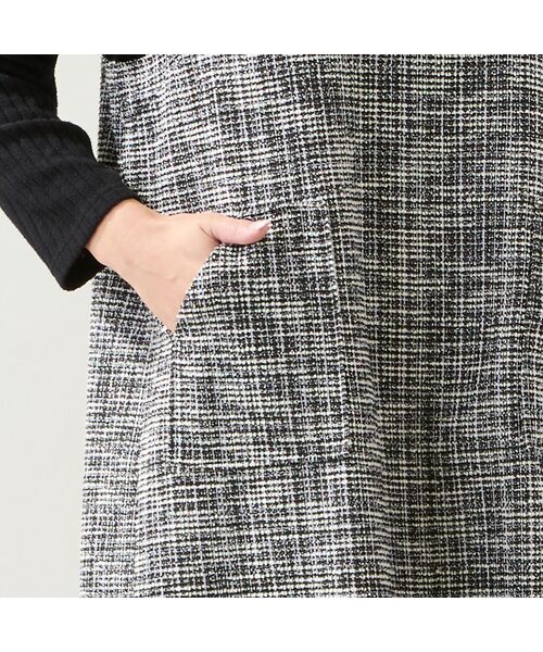 missel / ミゼール ミニ丈・ひざ丈ワンピース | 【3L/4Lサイズあり】ファンシーニットジャンパースカート | 詳細5