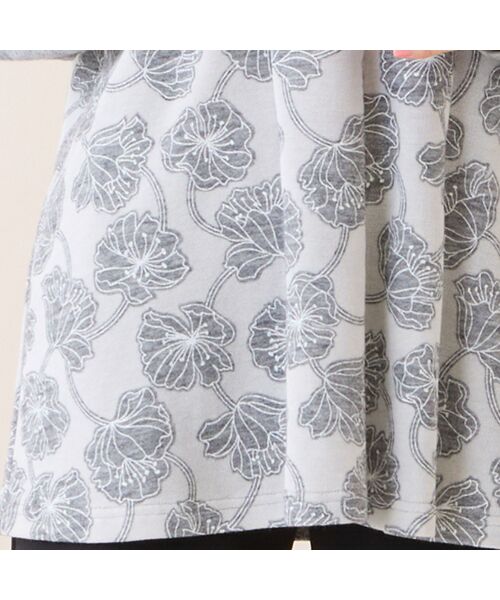 missel / ミゼール カットソー | 【洗える・アンサンブル可・3L/4Lサイズあり】ソフトニット花柄カットソー | 詳細2