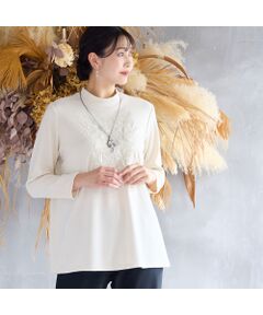 missel / ミゼール カットソー | 【洗える・日本製・3L/4Lサイズあり】トライアングル刺繍カットソー