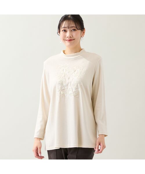 missel / ミゼール カットソー | 【洗える・日本製・3L/4Lサイズあり】トライアングル刺繍カットソー | 詳細1