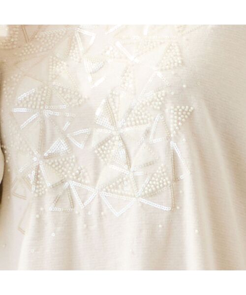 missel / ミゼール カットソー | 【洗える・日本製・3L/4Lサイズあり】トライアングル刺繍カットソー | 詳細3