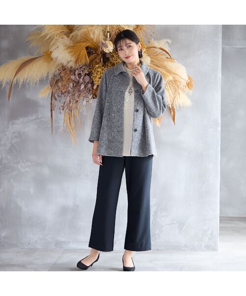 missel / ミゼール カットソー | 【洗える・日本製・3L/4Lサイズあり】トライアングル刺繍カットソー | 詳細7