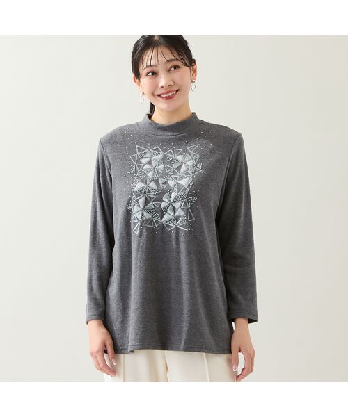 missel / ミゼール カットソー | 【洗える・日本製・3L/4Lサイズあり】トライアングル刺繍カットソー | 詳細9