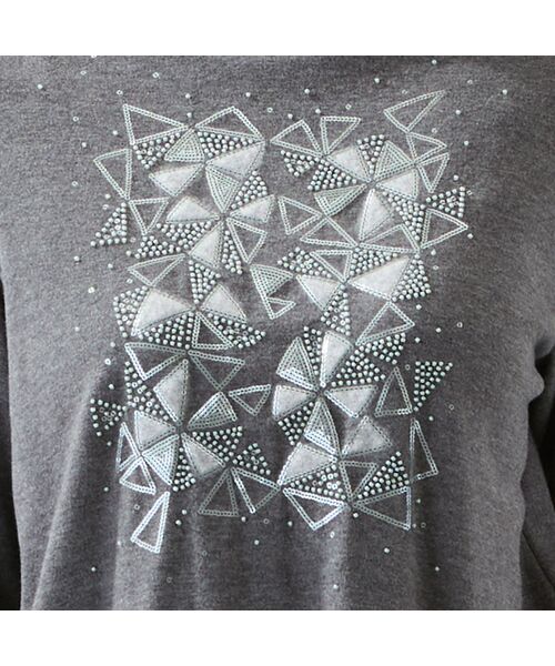 missel / ミゼール カットソー | 【洗える・日本製・3L/4Lサイズあり】トライアングル刺繍カットソー | 詳細10