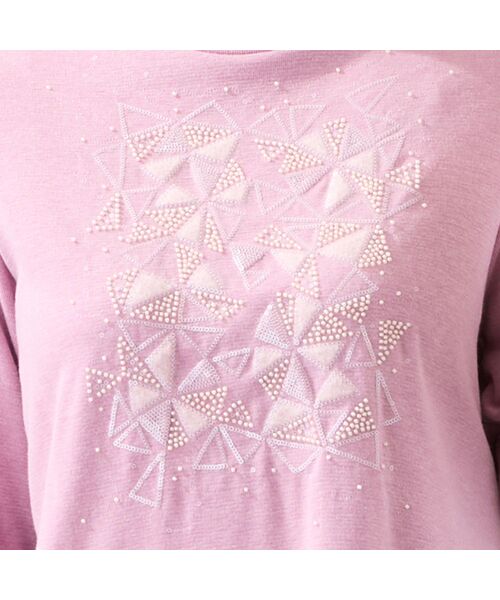 missel / ミゼール カットソー | 【洗える・日本製・3L/4Lサイズあり】トライアングル刺繍カットソー | 詳細15