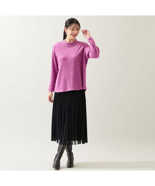 missel / ミゼール カットソー | 【洗える・3L/4Lサイズあり】ビジューモチーフつきカットソー | 詳細15