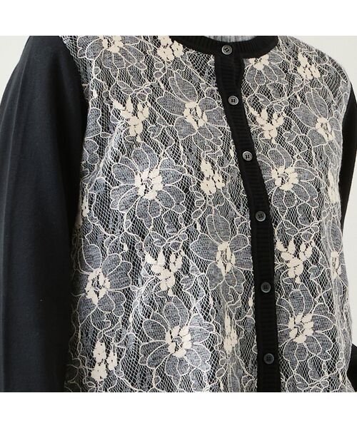 missel / ミゼール カーディガン・ボレロ | 【アンサンブル可・3L/4Lサイズあり】フロントレースカーディガン | 詳細12