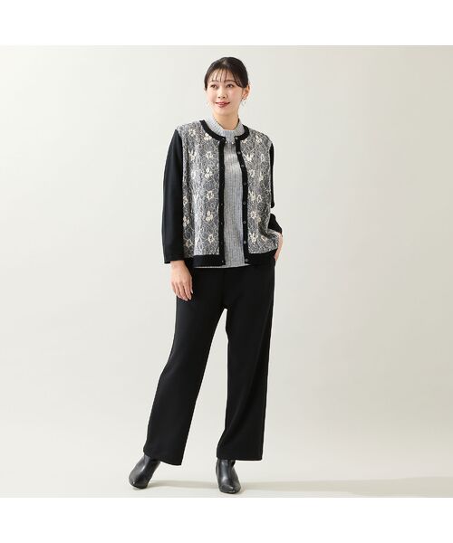 missel / ミゼール カーディガン・ボレロ | 【アンサンブル可・3L/4Lサイズあり】フロントレースカーディガン | 詳細15