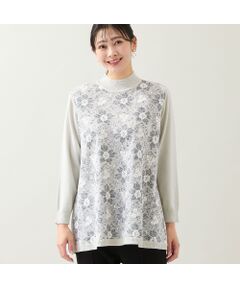 missel / ミゼール ニット・セーター | 【アンサンブル可・3L/4Lサイズあり】フロントレースチュニック